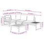 Voir la diapositive 6 : VIDAXL Salon de jardin 4 pcs avec coussins gris fonce Bois d'acacia