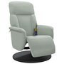Voir la diapositive 3 : VIDAXL Fauteuil inclinable de massage repose-pied gris clair velours