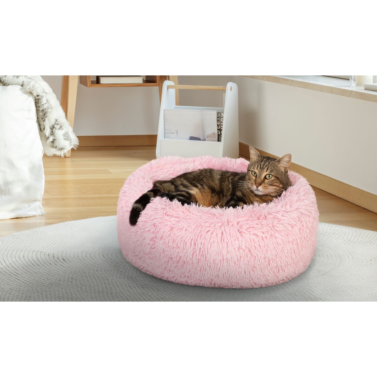 Idomya E. Coussin pour chat Diamètre 40cm rose 