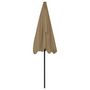 Voir la diapositive 5 : VIDAXL Parasol de plage taupe 200x125 cm