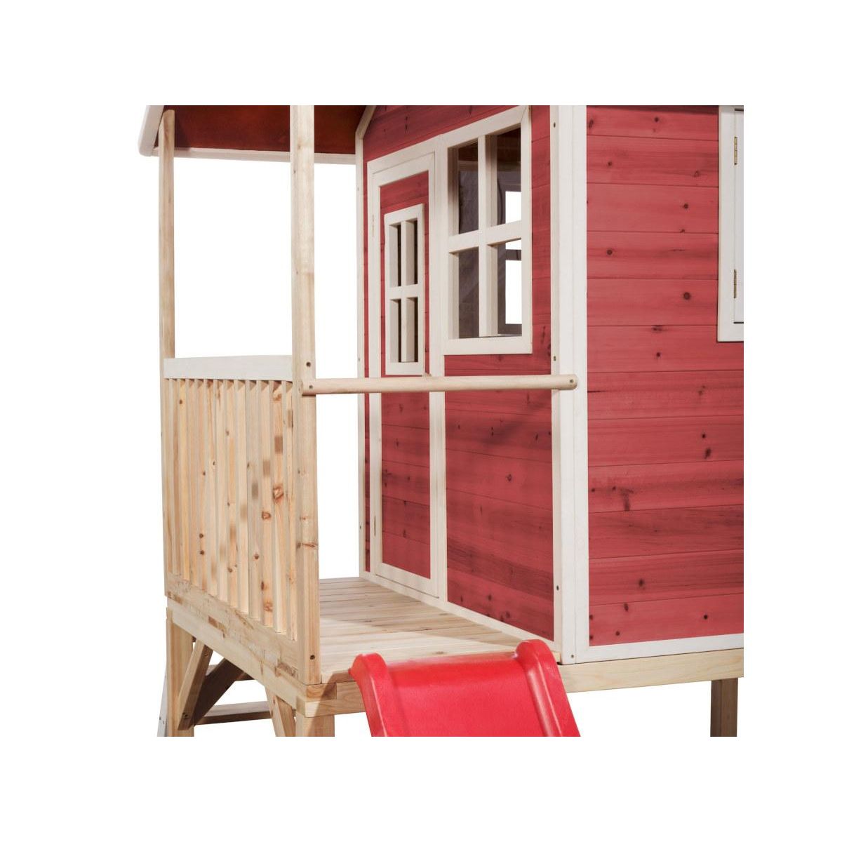 EXIT TOYS Maisonnette en bois pour enfants Loft 300 Rouge - Exit Toys