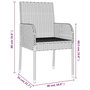 Voir la diapositive 6 : VIDAXL Ensemble a manger de jardin avec coussins 3 pcs Noir