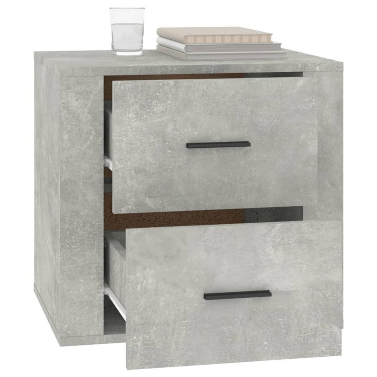 VIDAXL Table de chevet Gris beton 50x39x47 cm
