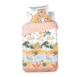 COTE DECO Parure de lit enfant Léopard - 100% coton adouci 57 fils - 140 x 200 cm