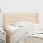 VIDAXL Tete de lit avec oreilles Creme 93x16x78/88 cm Tissu