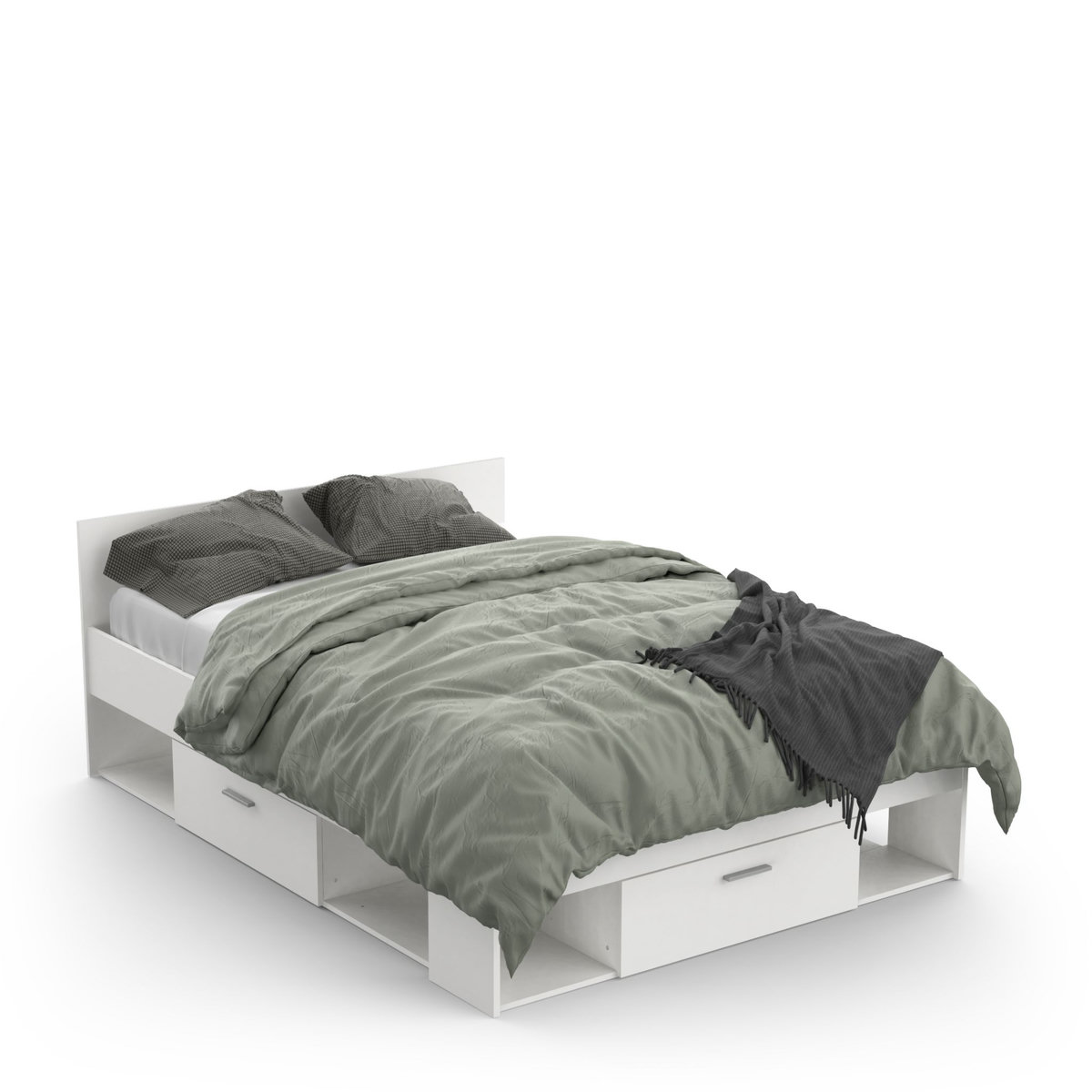 Lit adulte avec rangements LIMA 140X190/200cm
