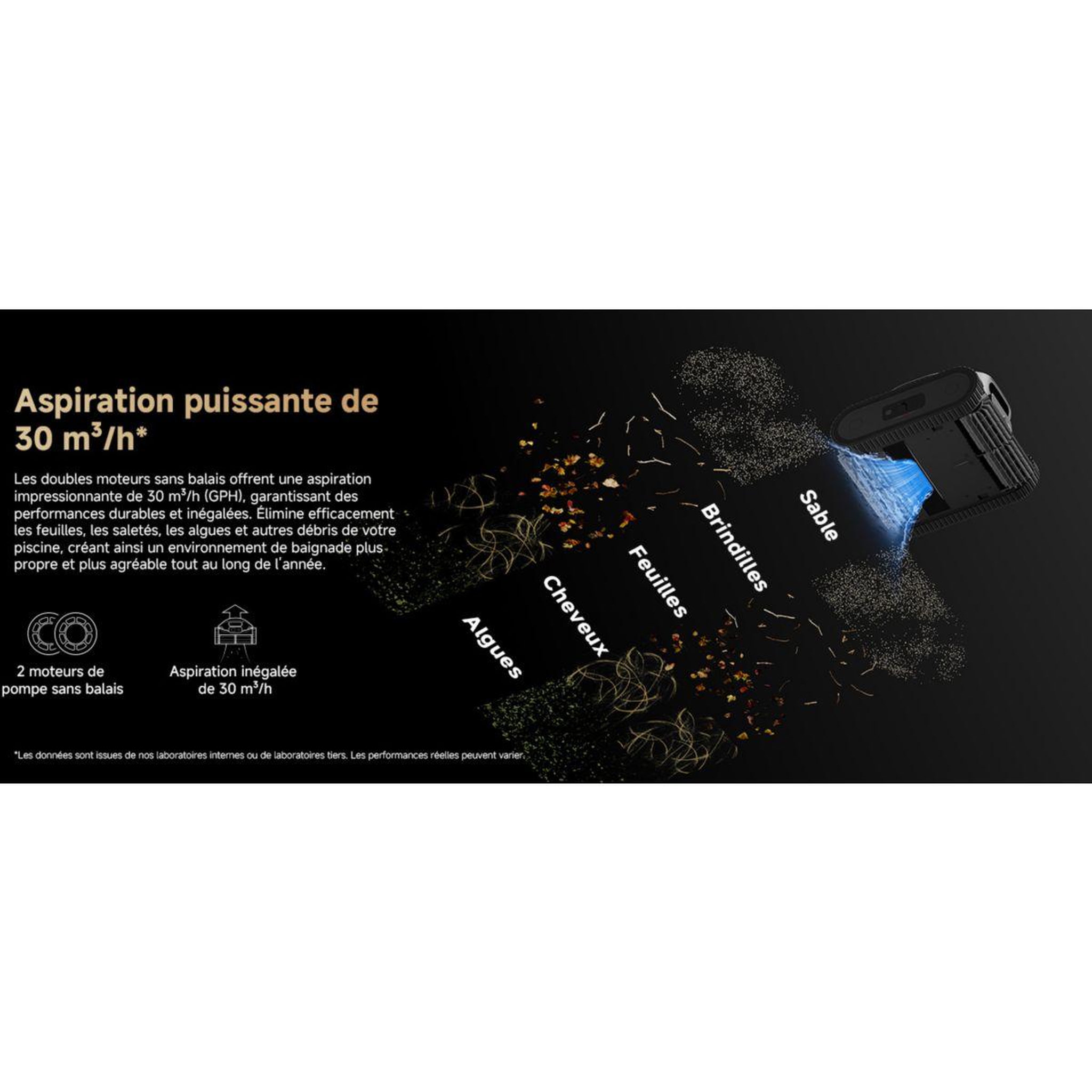 Voir la diapositive 5 : DREAME Robot piscine z1 pro sans fil - fond, parois, ligne d'eau - jusqu'à 200m²