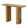 Voir la diapositive 4 : LISA DESIGN Milazzo - console - bois plaqué chêne et cannage - 120 cm