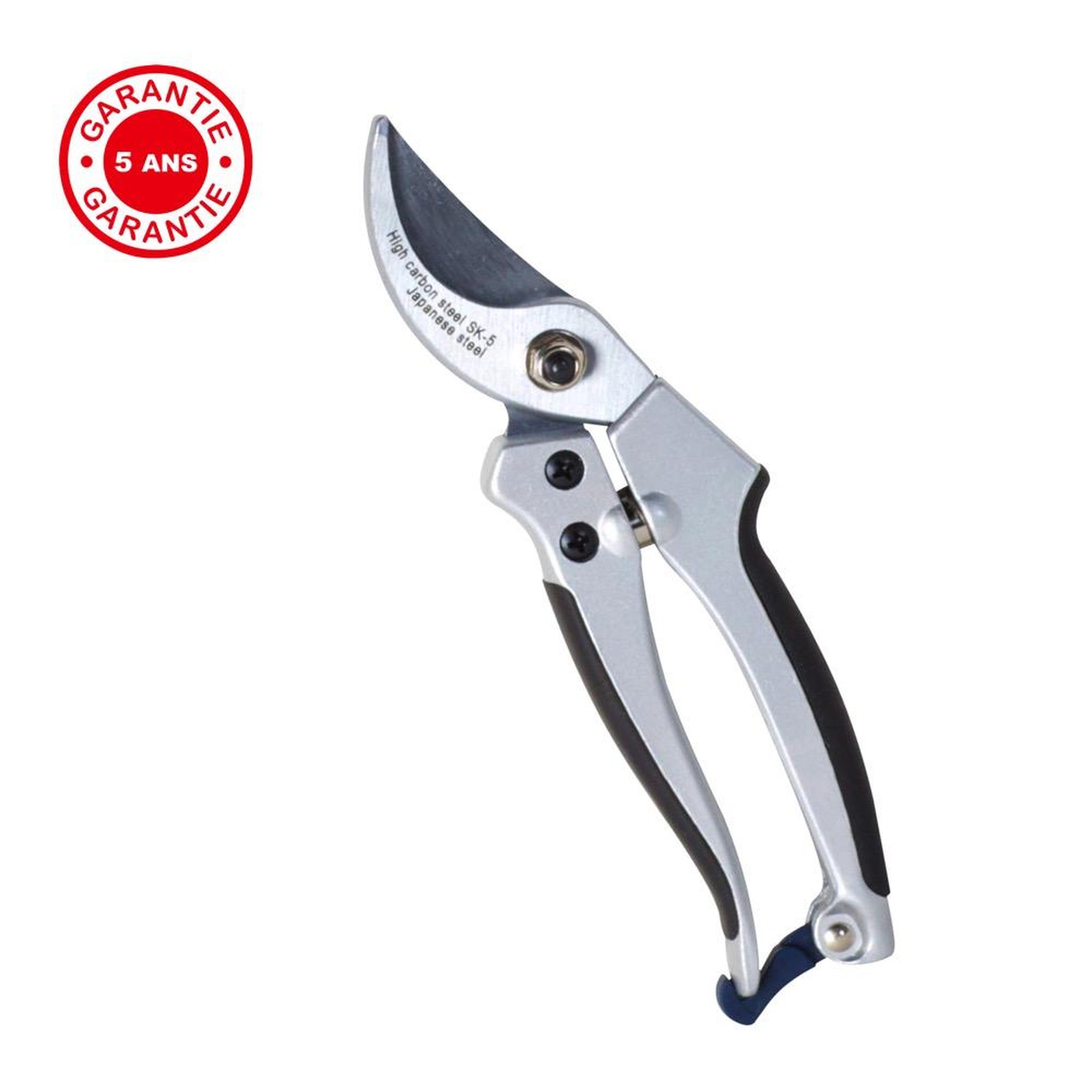 OUTILS PERRIN Sécateur alu lame courbe, ergonomique et léger, coupe franche, taillant de qualité