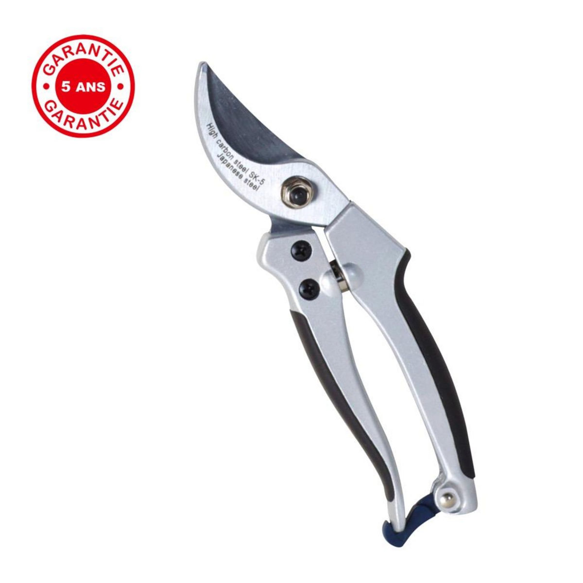 OUTILS PERRIN Sécateur alu lame courbe, ergonomique et léger, coupe franche, taillant de qualité