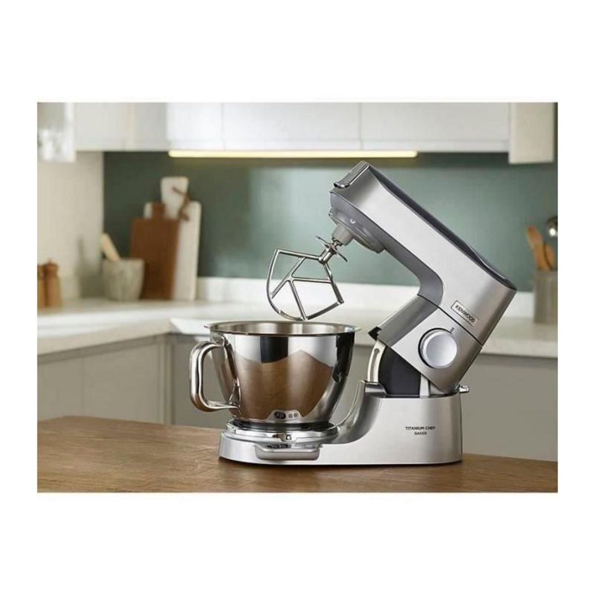KENWOOD KENWOOD KVC85.124.SI - Robot patissier Titanium Chef Baker - 2 bols en inox 3,5L et 5L - Balance integree 6kg - Blender 1,8L - 1