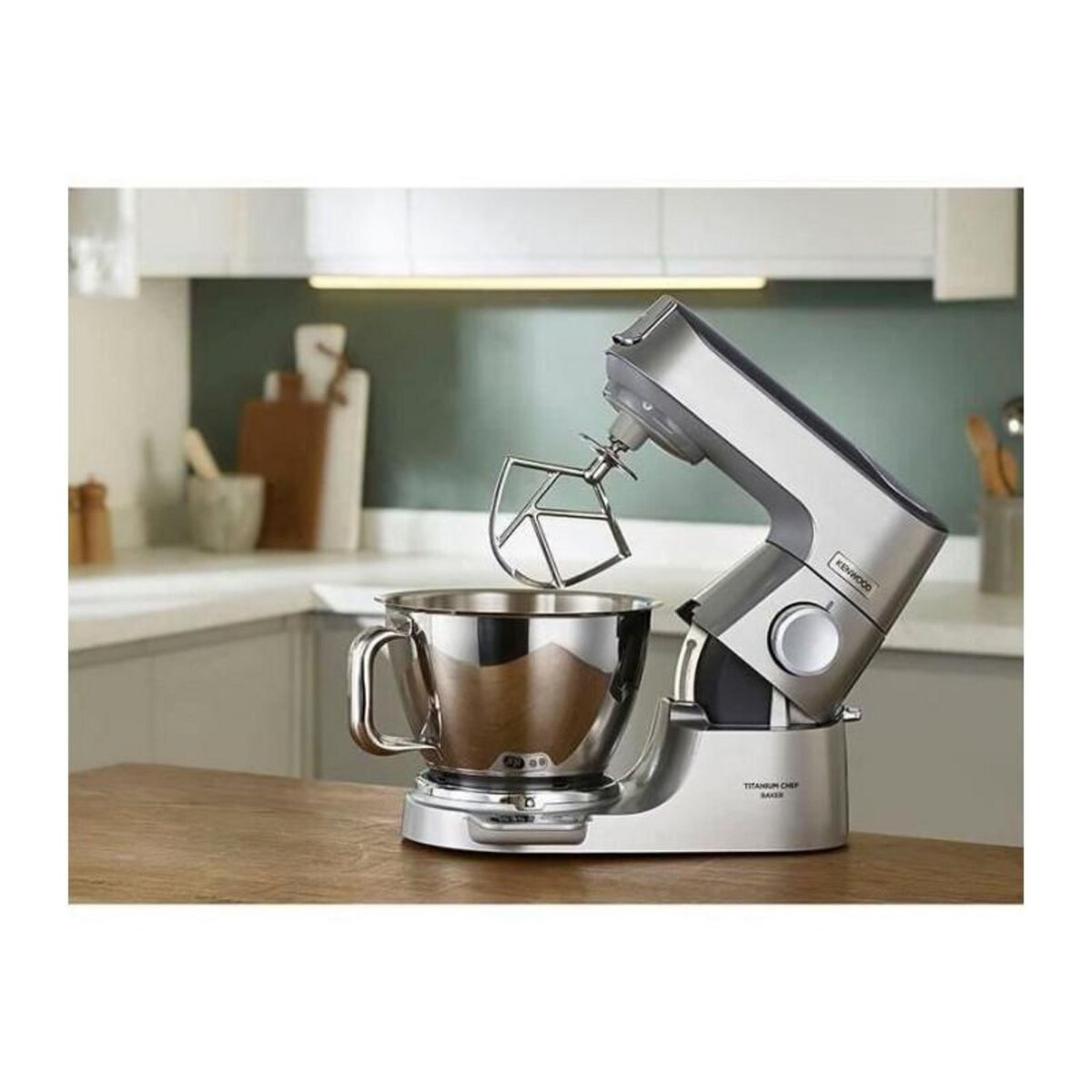 KENWOOD KENWOOD KVC85.124.SI - Robot patissier Titanium Chef Baker - 2 bols en inox 3,5L et 5L - Balance integree 6kg - Blender 1,8L - 1