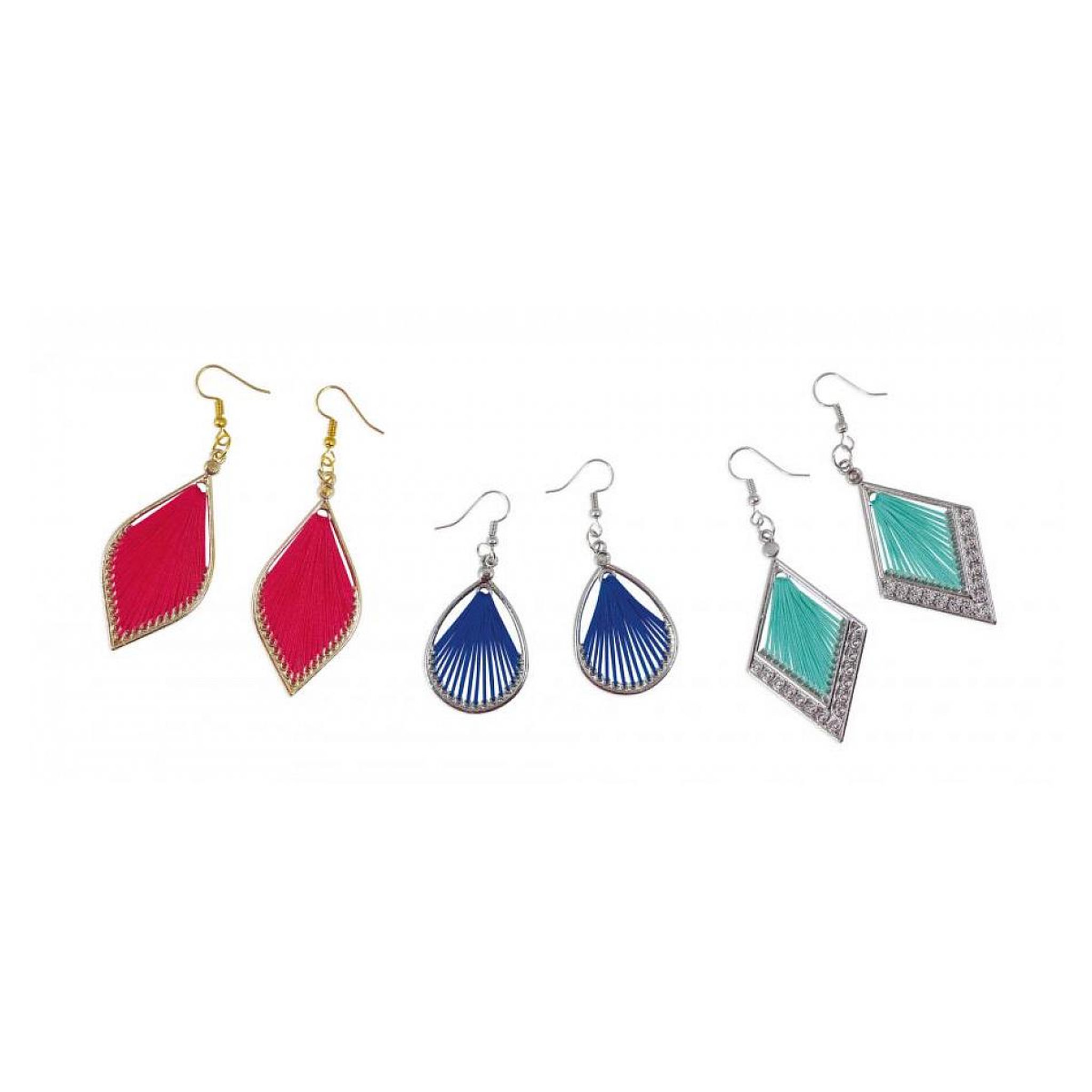 Voir la diapositive 5 : BUKI Bijoux string art - Boucles d'oreilles