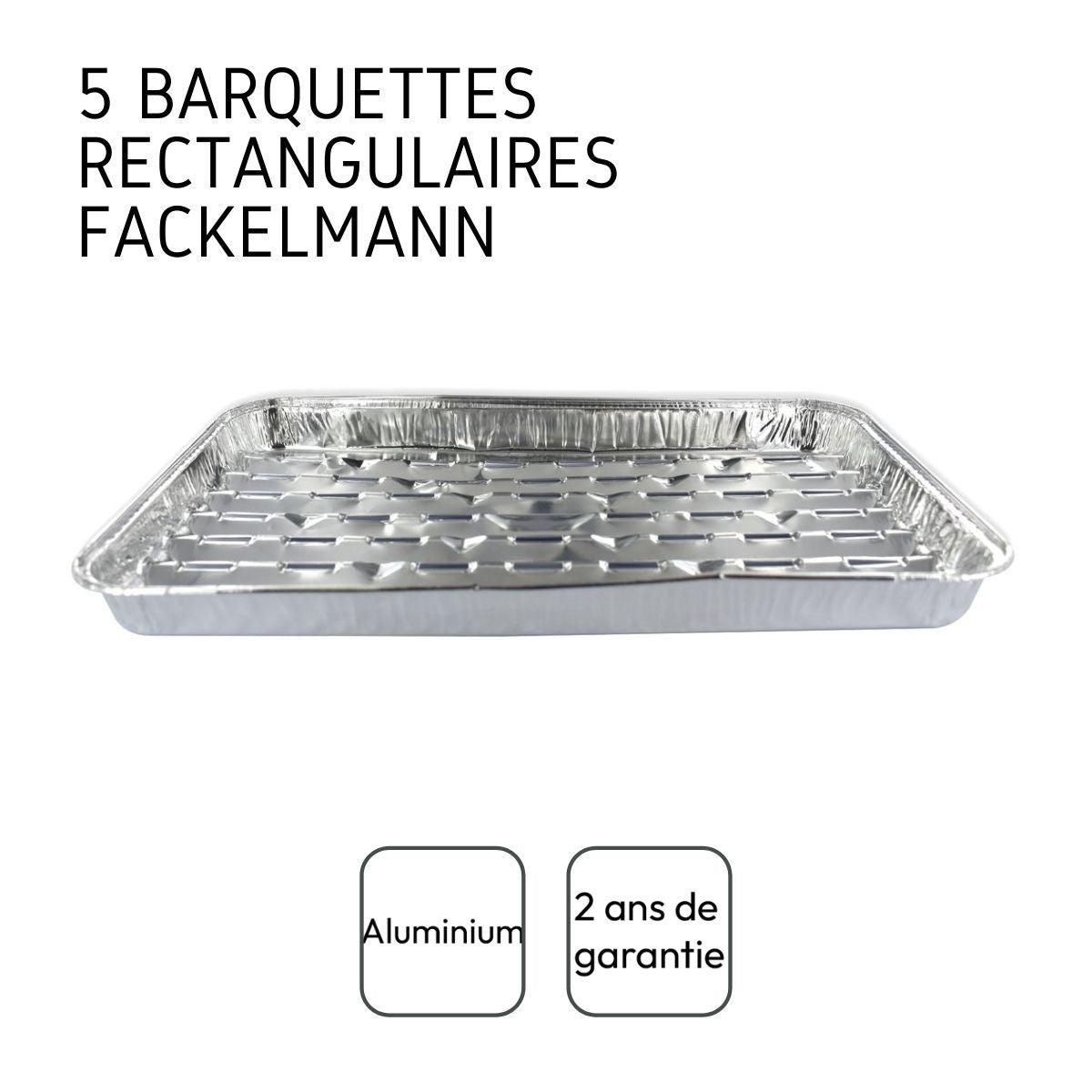 Fackelmann Lot de 5 barquettes en aluminium 34 x 23 cm Fackelmann