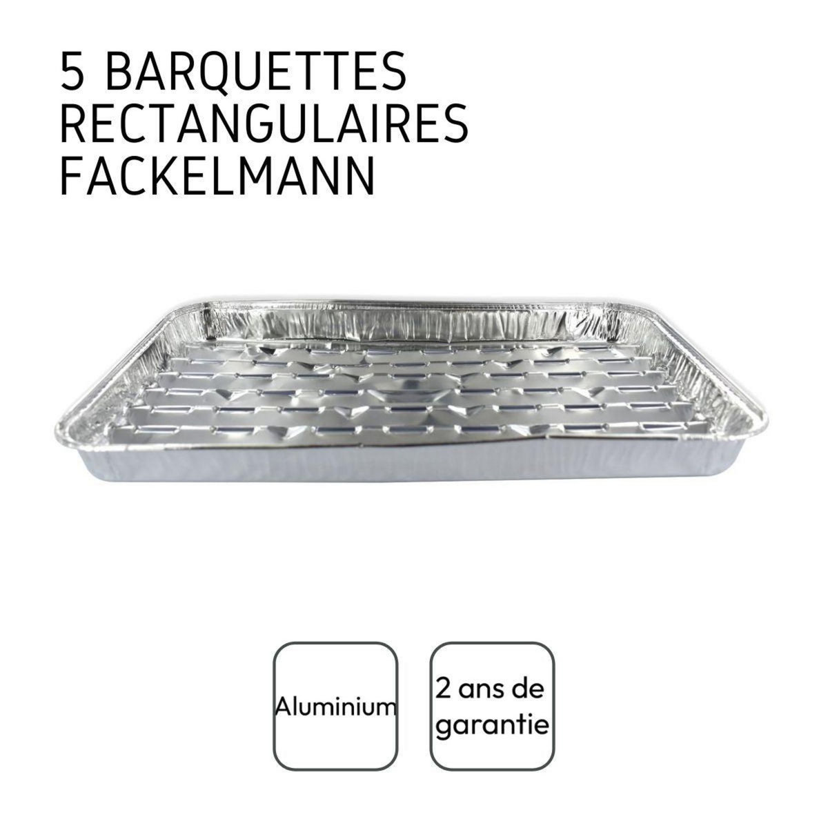 Fackelmann Lot de 5 barquettes en aluminium 34 x 23 cm Fackelmann