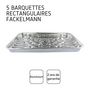 Voir la diapositive 4 : Fackelmann Lot de 5 barquettes en aluminium 34 x 23 cm Fackelmann