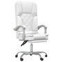 Voir la diapositive 2 : VIDAXL Fauteuil de massage inclinable de bureau Blanc Similicuir