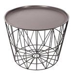 Paris Prix Table d'Appoint Design  Filaire  52cm Taupe