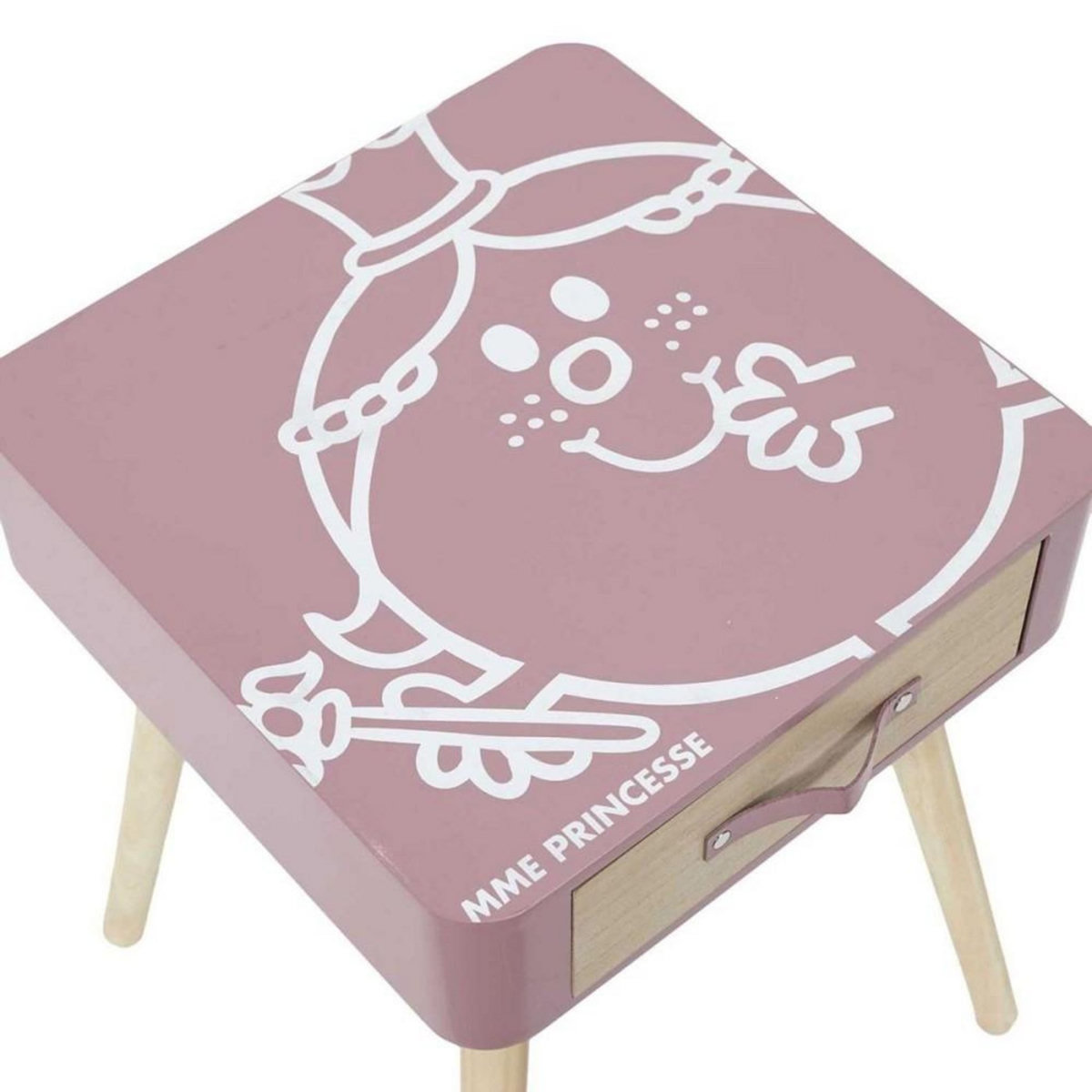 The Home Deco Factory Table de chevet 1 tiroir Madame Princesse