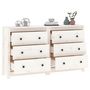 Voir la diapositive 4 : VIDAXL Buffet Blanc 140x35x80 cm Bois massif de pin