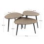 Voir la diapositive 4 : LISA DESIGN Kahoni - lot de 3 tables basses gigognes - doré et noir - 54 cm