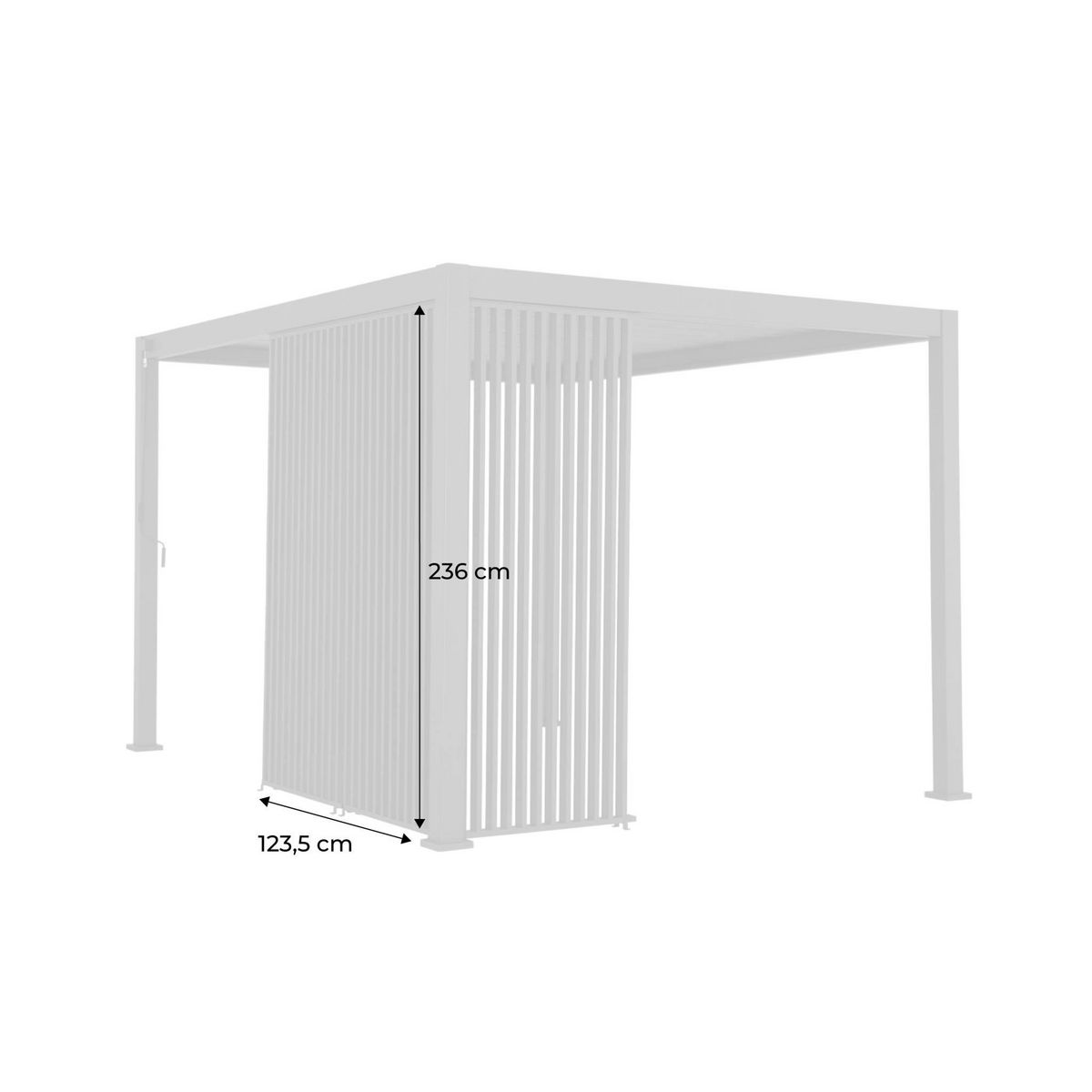 SWEEEK Triomphe persienne verticale 4m. aluminium. panneau brise vue. anthracite