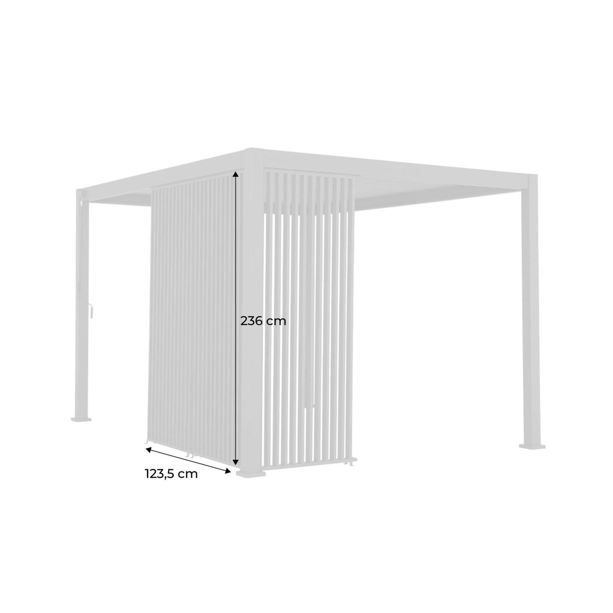 SWEEEK Triomphe persienne verticale 4m. aluminium. panneau brise vue. anthracite