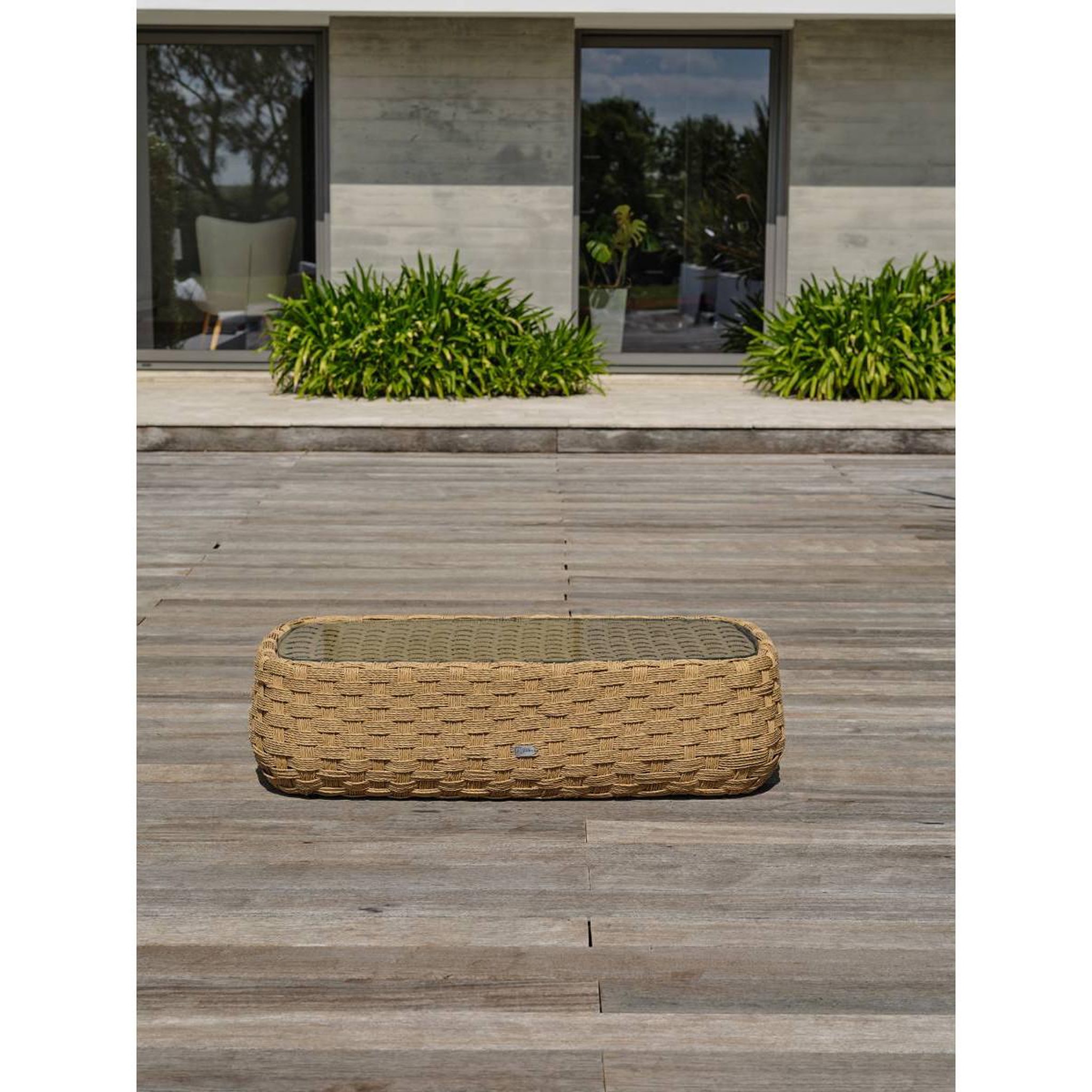 Voir la diapositive 4 : Paris Prix Salon de jardin 5 places  ramatuelle  220cm naturel & blanc