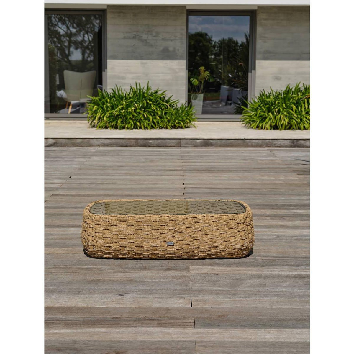 Paris Prix Salon de Jardin 5 Places  Ramatuelle  220cm Naturel & Blanc