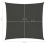 VIDAXL Voile d'ombrage 160 g/m^2 Anthracite 3x3 m PEHD