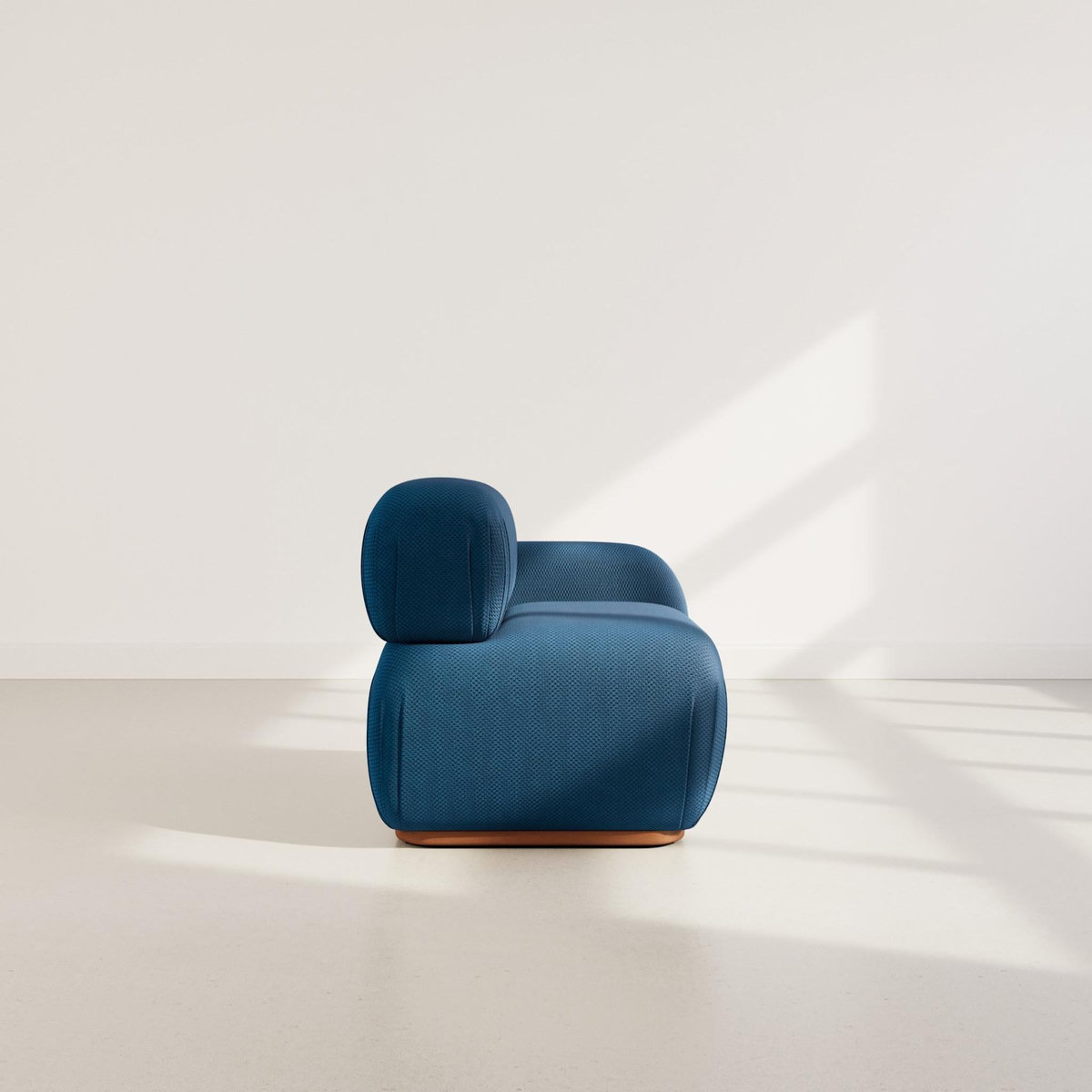 LISA DESIGN Penelope - module d'assise droit en velours texturé