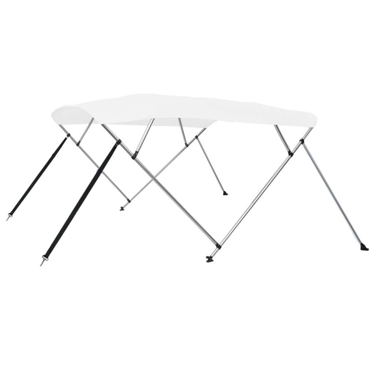 VIDAXL Auvent bimini a 4 arceaux Blanc 243x210x137 cm