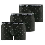 PIERRE CARDIN Lot de 3 boxers homme en coton Imprimé Class. Coloris disponibles : Noir