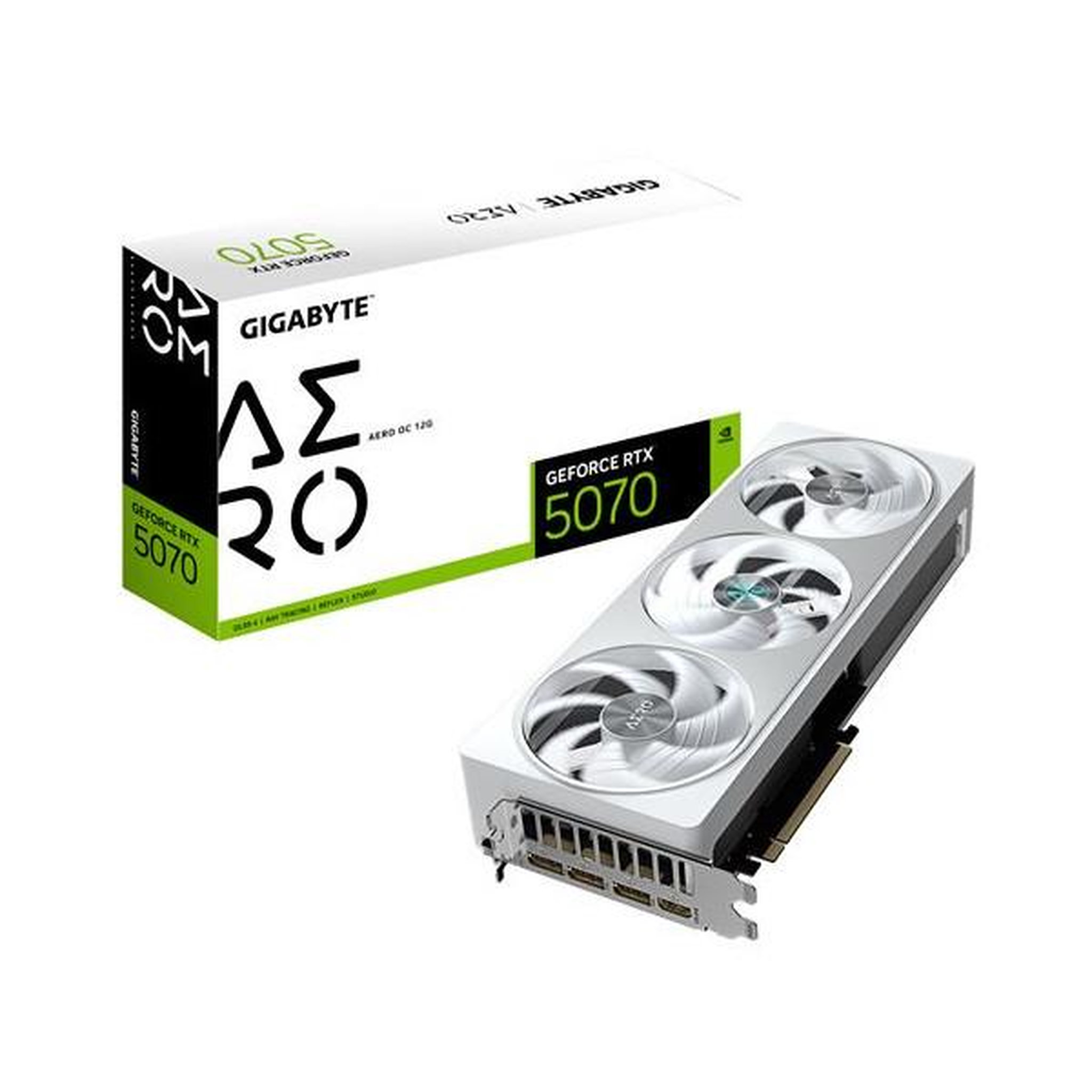 Gigabyte Carte graphique Gigabyte™ Nvidia GeForce RTX 5070 AERO OC 12G Gris