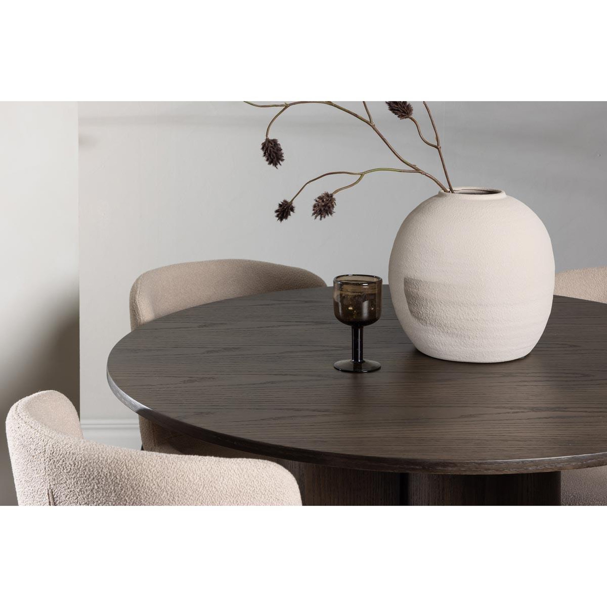 Voir la diapositive 5 : Paris Prix Ensemble table à manger & 4 chaises  olivia & modesto  110cm moka & beige