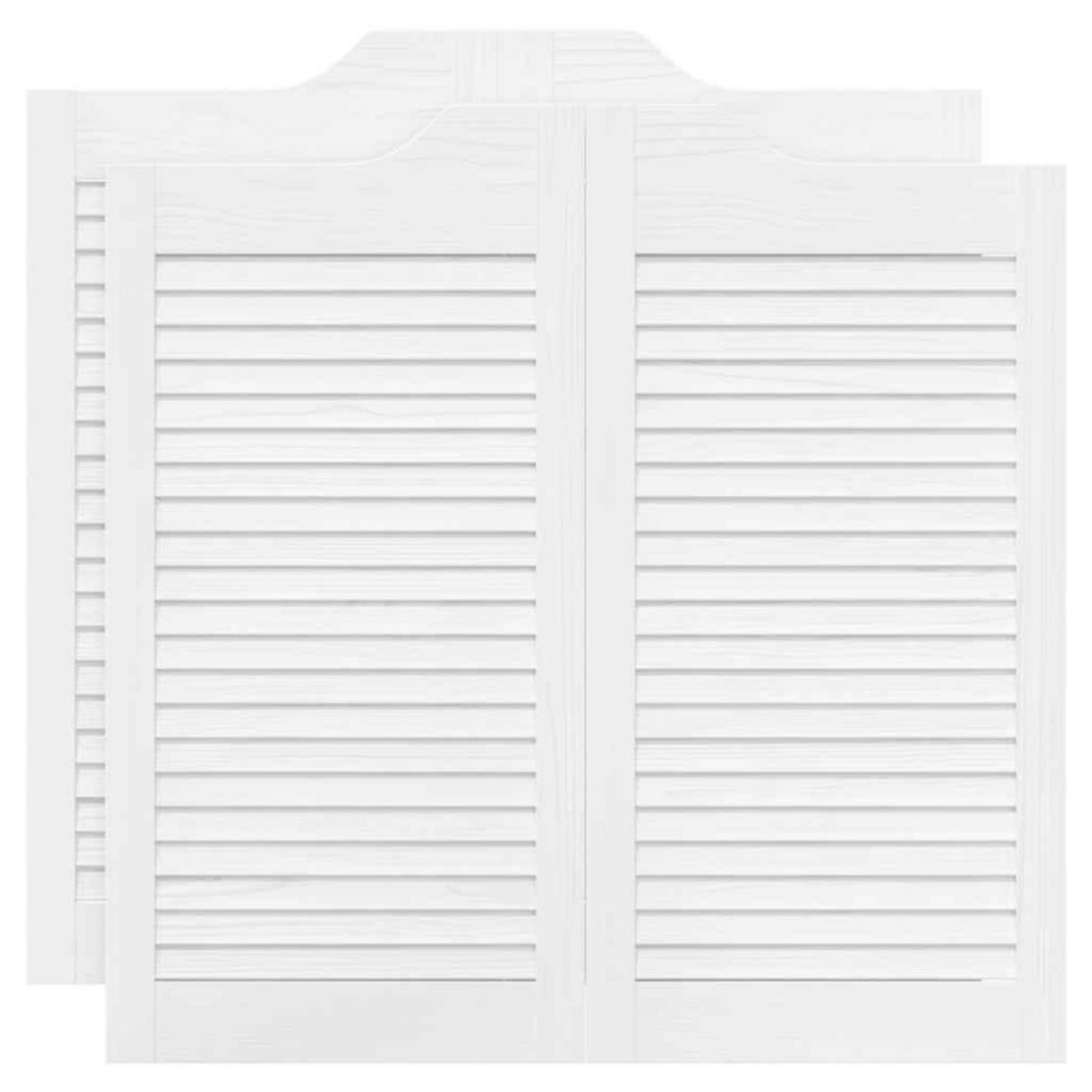 VIDAXL Portes battantes a persiennes 2 paires blanc 90x80 cm