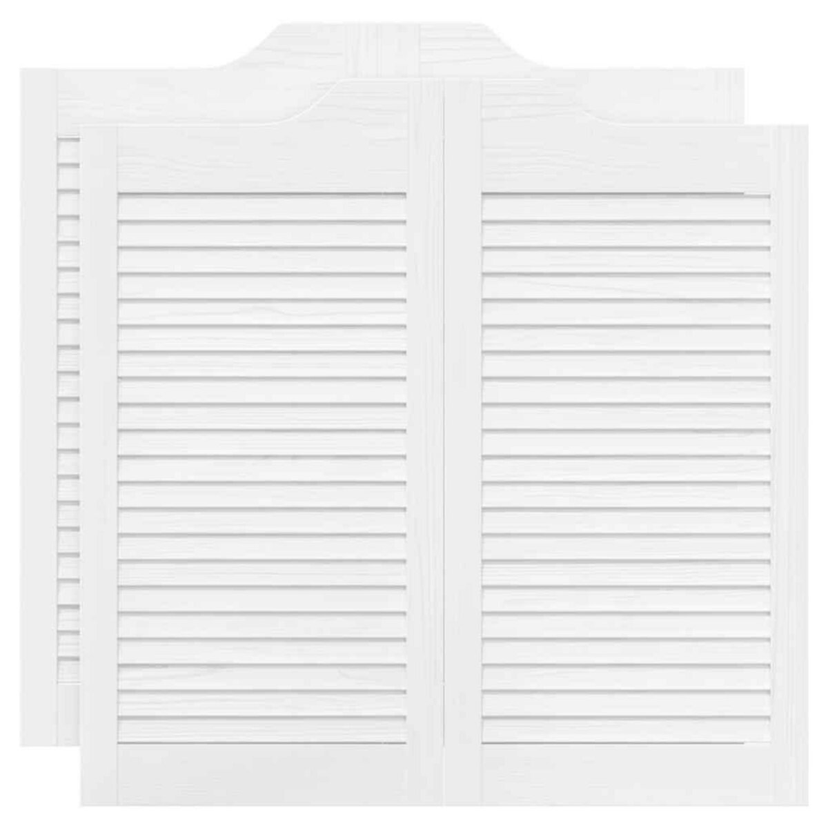 VIDAXL Portes battantes a persiennes 2 paires blanc 90x80 cm