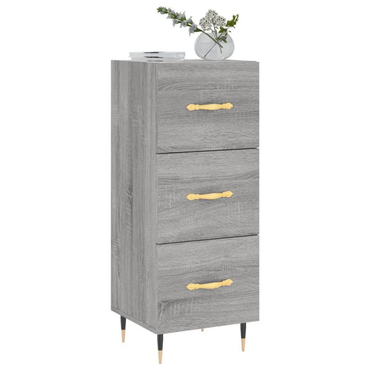 VIDAXL Buffet Sonoma gris 34,5x34x90 cm Bois d'ingenierie