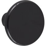 CENTRALE BRICO Lot de 6 boutons de meuble Rond noir plastique H.27 x l.33 x P.33 mm