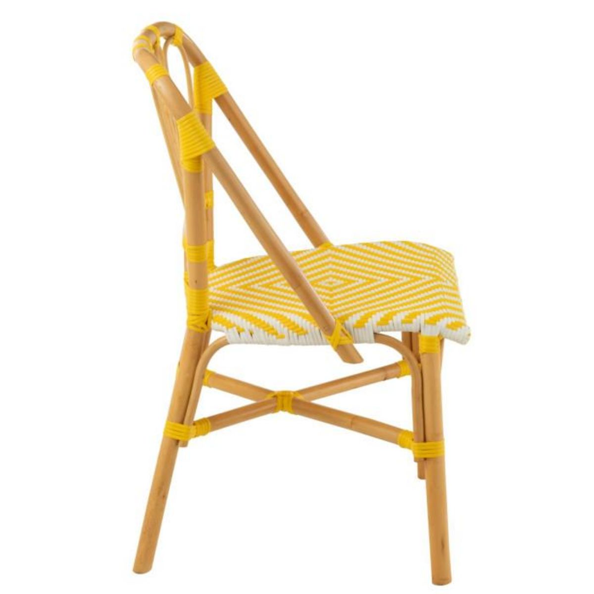 Paris Prix Chaise en Rotin  Danial  85cm Jaune