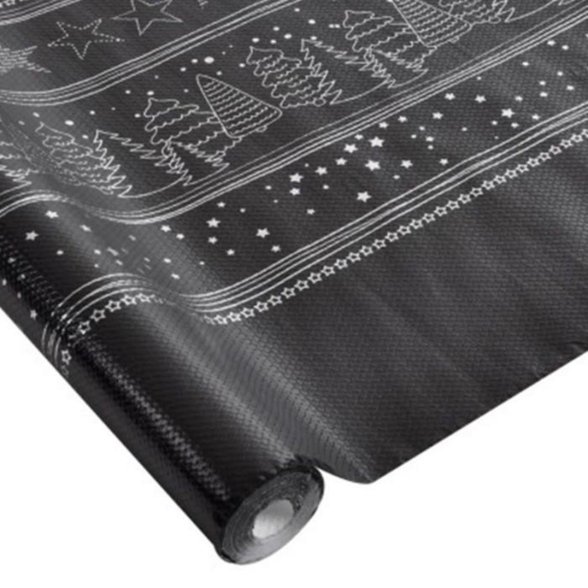Paris Prix Nappe Jetable  Chromée  1,18x5m Noir