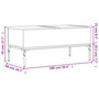 Voir la diapositive 6 : VIDAXL Table basse noir 100x50x45 cm bois d'ingenierie et metal