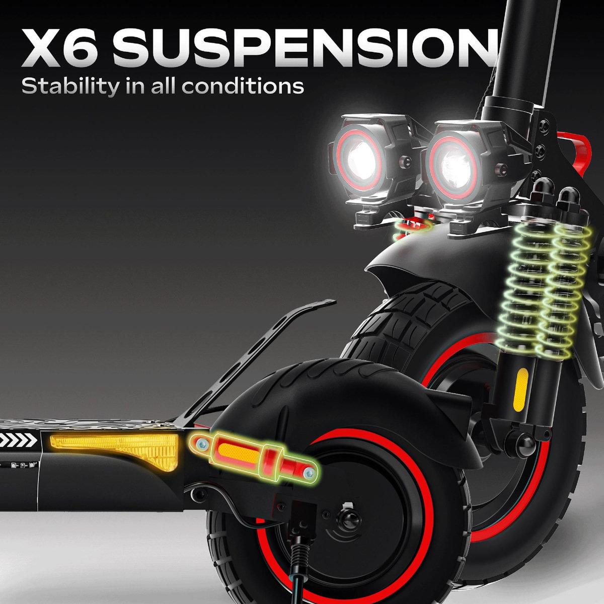 URBANGLIDE Trottinette Électrique Adulte UrbanGlide  ECROSS 2X2 Moteur -  2600W -  Autonomie Jusqu'a 60 km - Pneu Cross 10  Tubeless - Batterie 54V/18Ah - Poids 26Kg