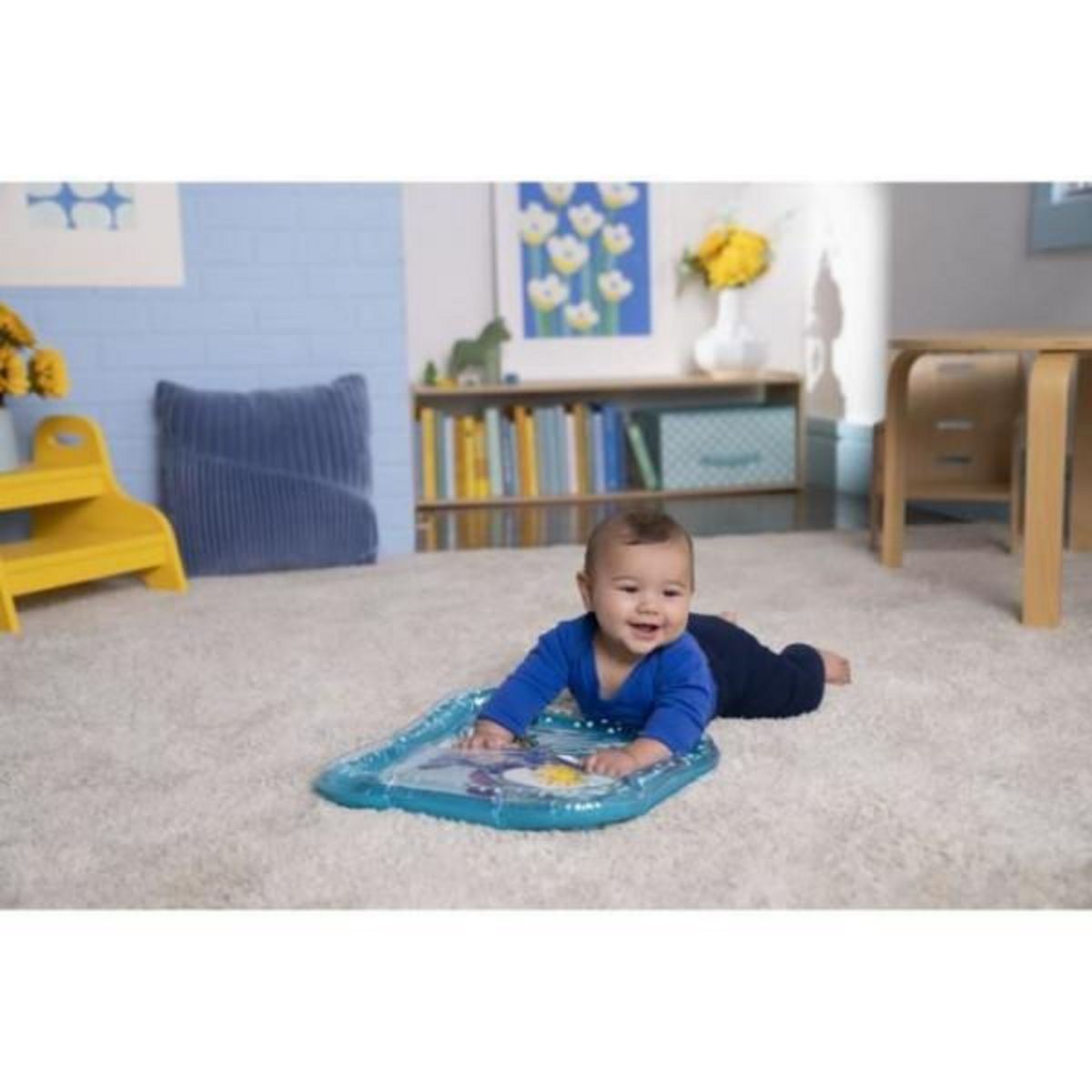 Bright Starts DISNEY BABY - STITCH - Tapis d'eau pour bébé, jeu sensoriel et d'éveil?, gonflable, facile a nettoyer, pliable, des la naissa
