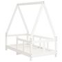 Voir la diapositive 3 : VIDAXL Cadre de lit pour enfant blanc 70x140 cm bois de pin massif