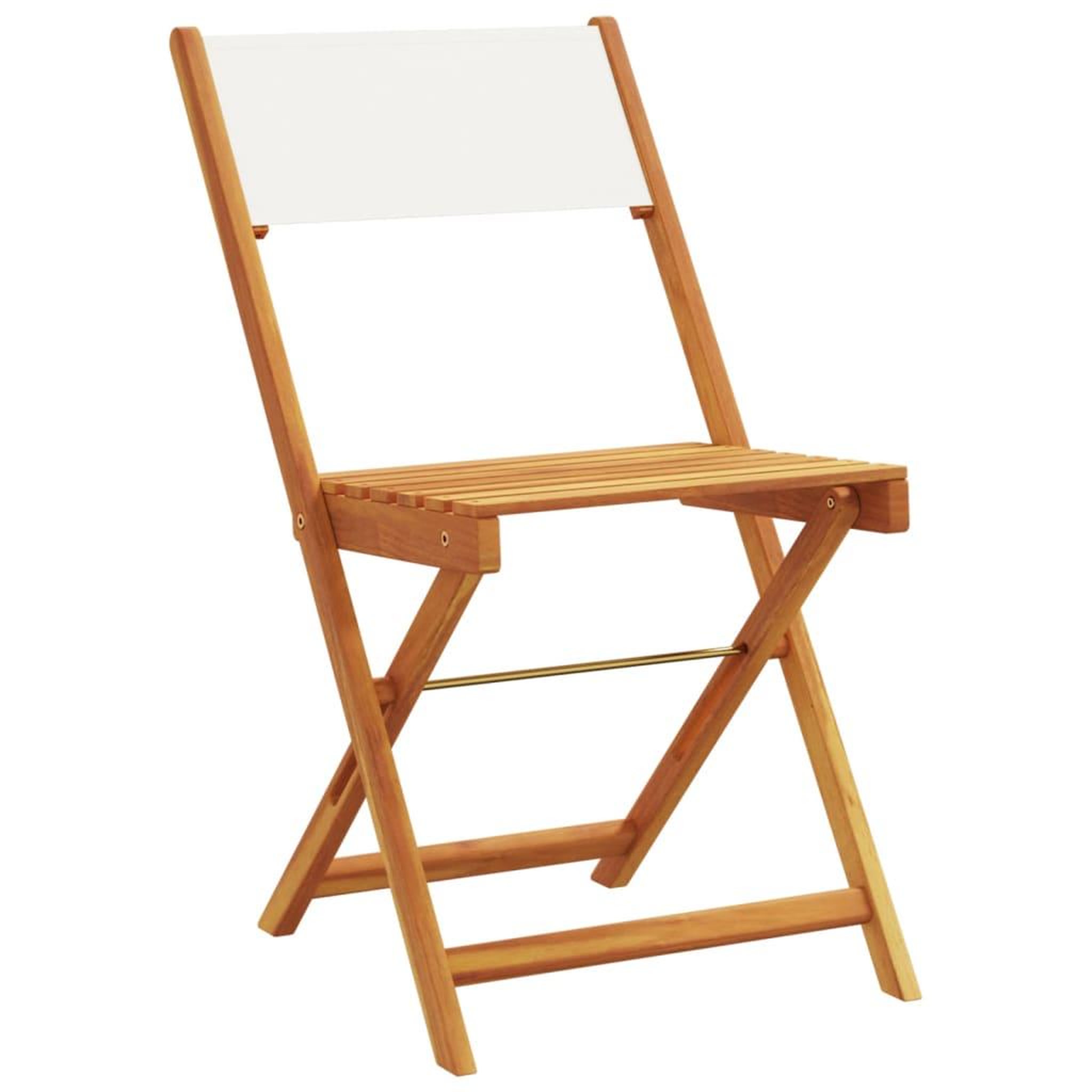Voir la diapositive 3 : VIDAXL Chaises de jardin pliantes lot de 8 tissu et bois massif