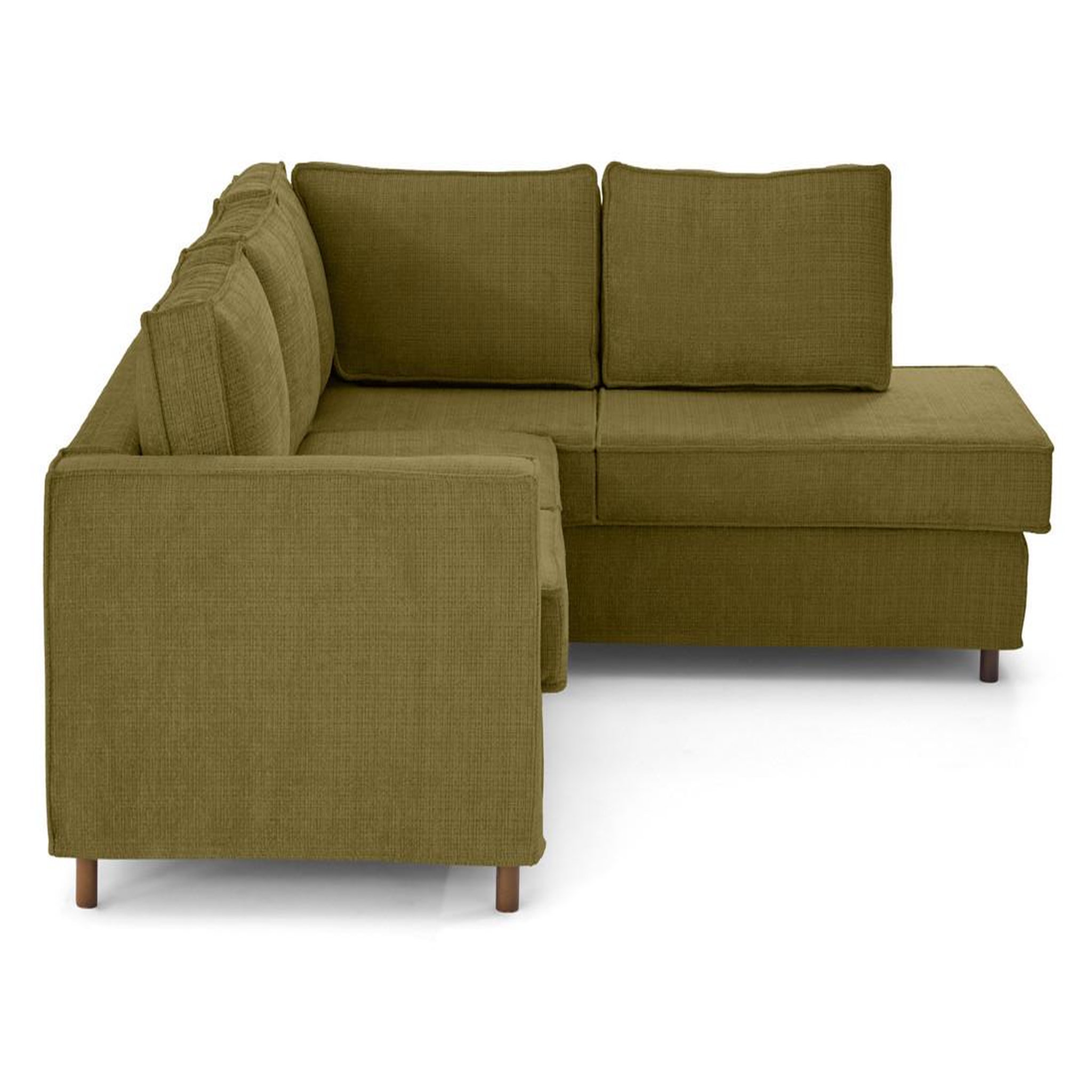 Voir la diapositive 5 : LISA DESIGN Jake - canapé déhoussable d'angle droit 5 places en velours texturé