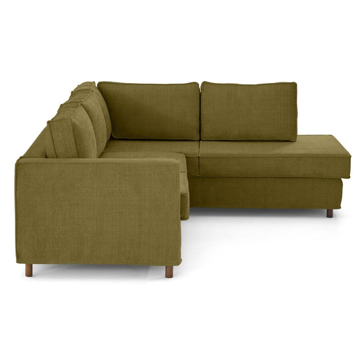 LISA DESIGN Jake - canapé déhoussable d'angle droit 5 places en velours texturé