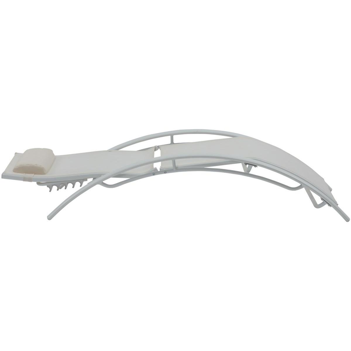 Habitat et Jardin Bain de soleil en aluminium  Beauty  - Phoenix - Ecru - Lot de 2