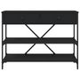Voir la diapositive 6 : VIDAXL Table console avec tiroirs et étagères noir bois d ingénierie